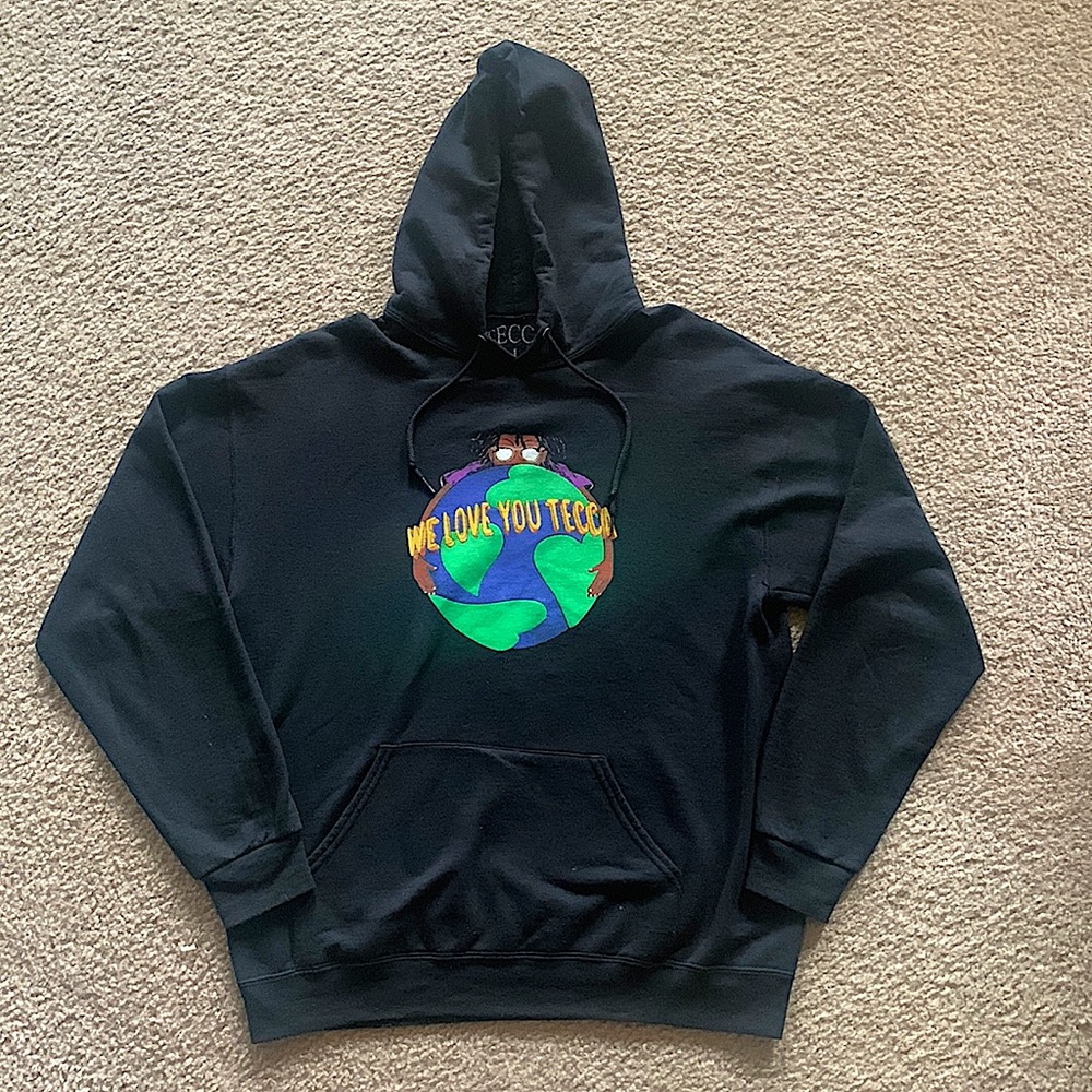 Black “We Love You Tecca” Fleece Hoodie